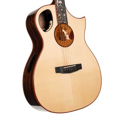 Cort ROSELYN Masterpiece Series Roselyn Redux OM Cutaway Body 5pcs Mahogany & Walnut Neck 6-String Acoustic-Electric Guitar w/Hard Case image 3