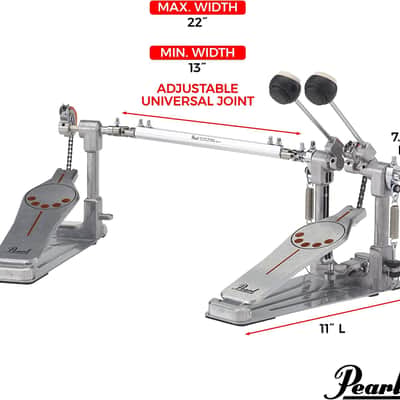 Pearl P932 Longboard Double Bass Drum Pedal with Sprocketless Chain Drive - Black (P932) image 3