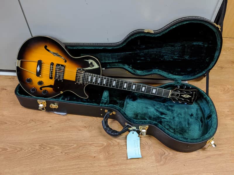 Seventy Seven Stork Jazz Antique Sunburst Semi Hollowbody Electric