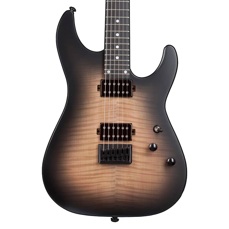 Schecter C-1 Standard Plus Electric Guitar - Ember Burst w/Ebony FB image 1