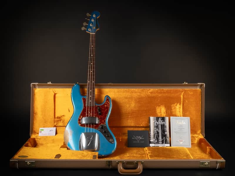 2014 Fender Custom Shop '64 Jazz Bass Heavy Relic - Lake Placid Blue with Matching Headstock | USA 1964 Vintage Reissue 4-String | CoA OHSC image 1