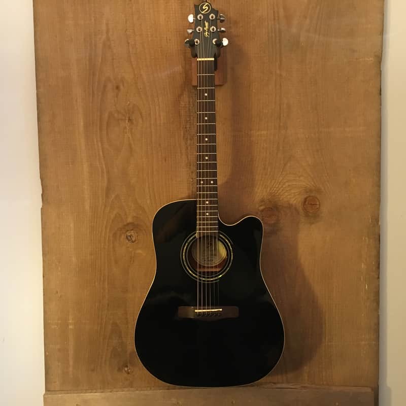 Samick Greg Bennett Design D-2CE/BK Dreadnought Cutaway Acoustic