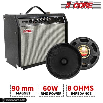 5 Core 10 inch Guitar Speaker 60W RMS 8 Ohm 13Oz Magnet Replacement Driver for Guitars Amplifier image 3