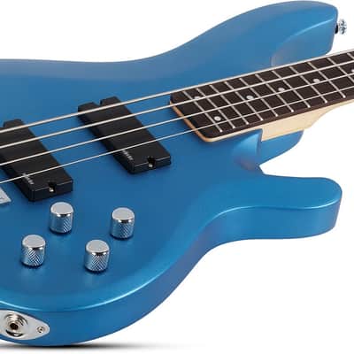 Schecter C-4 Deluxe Electric Bass - Satin Metallic Light Blue (585) image 6