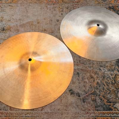 THIN TOP Vintage Zildjian New Beat 14” Hihats ONLY 786 Over 1228 g Light Complex Amazing image 4