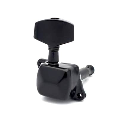 Black Semiclosed String Tuning Pegs Machine Heads Tuners Keys 6 In Line Right Hand for Electric Guitars image 6