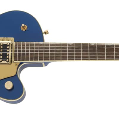 Gretsch G5655TG Electromatic® Center Block Jr. Single-Cut with Bigsby® and Gold Hardware, Laurel Fingerboard Azure Metallic image 4