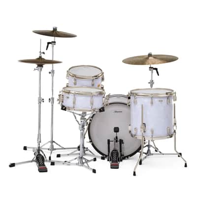 Slingerland Radio King 4pc Drum Set 20/12/14/14 White Marine Pearl image 3