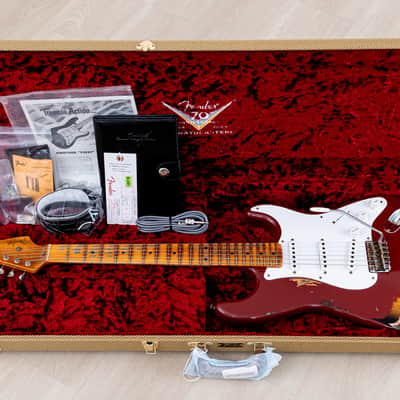 2024 Fender Custom Shop Limited Edition 1954 Stratocaster 70th Anniversary Heavy Relic, Cimarron Red Over Two-Tone Sunburst image 19