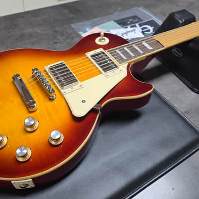 Epiphone 1960's Les Paul Standard 60s BRAND NEW Iced Tea Burst Sunburst Firgured Flame Top Electric Guitar Vintage SlimTaper C Neck Profile image 4