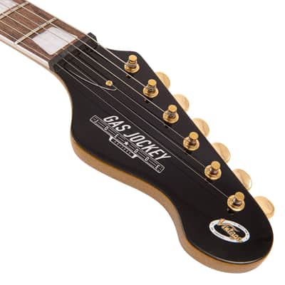Vintage Electric Guitar JDV36 Joe Doe 'Gas Jockey' Sparkling Gold Sand + Case image 11