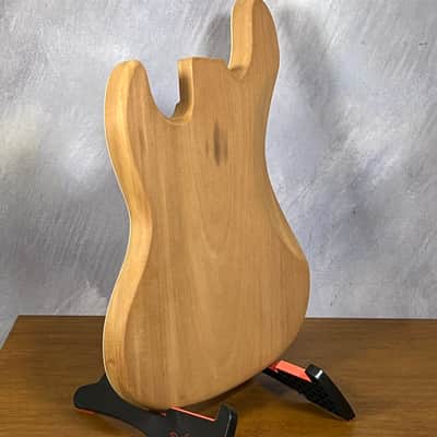 High End Offset Bass Body NOS Blistery Quilted Maple Top, solid one piece Mahogany Back - Unfinished - Front Routed - Luthier Supply R42 image 12