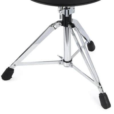 Pork Pie Percussion Round Drum Throne - Black with Cow Print image 2