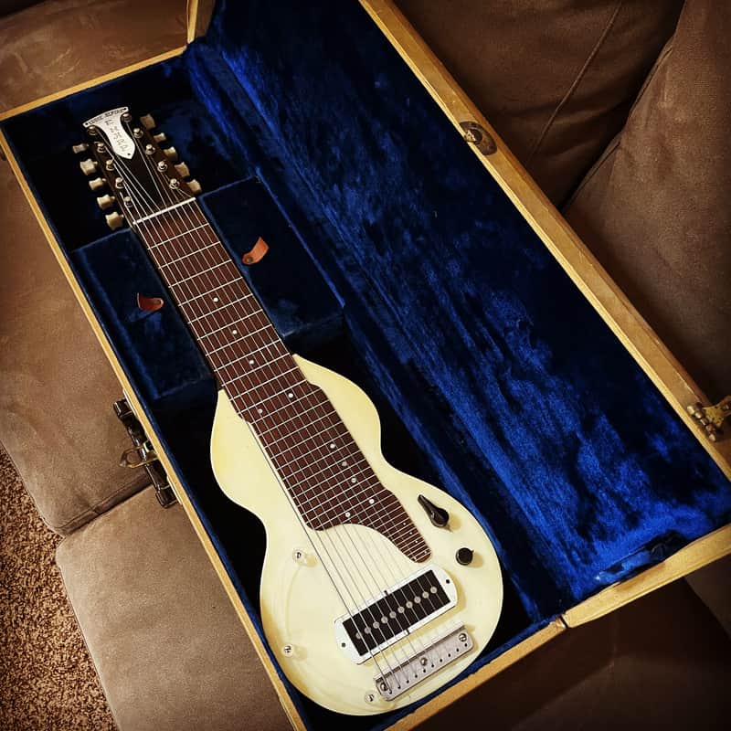 Epiphone Eddie Alkire E Harp 10-String Lap Steel, 1940s White image 1