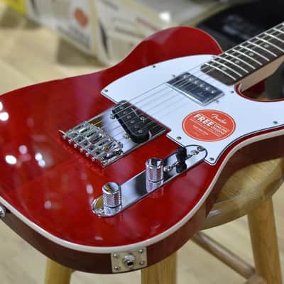 Fender Squier Affinity Series Telecaster FMT SH Electric Guitar, Crimson Red Transparent image 8