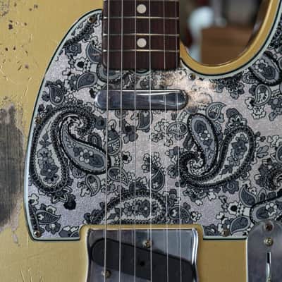 Fender Custom Shop Super Heavy Relic 1960 Telecaster - AAA Rosewood Fingerboard, Aztec gold w/ Black Paisley Pickguard image 5