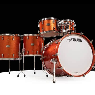 Yamaha Absolute Hybrid Maple 5pc 10/12/14/16/22 Orange Sparkle image 12