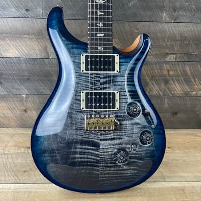 PRS Custom 24 Piezo Natural Back Custom Color - Charcoal Sapphire Wrap Burst 343363 image 1
