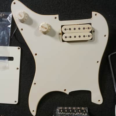 Loaded Strat-Style Pickguard Assembly – Cream w/ Humbucker – Bridge, Trem, Jack & Hardware Included image 2
