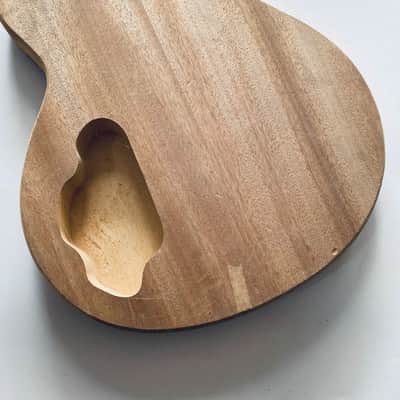 Veneer Mahogany DIY Project Guitar Single Cut Basswood Body image 12