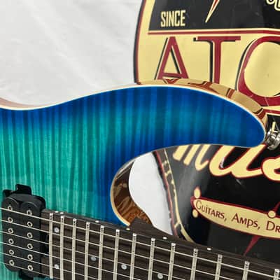 Charvel Dinky DK24 HSH 2PT Doublecut Electric Guitar with Case - Caribbean Burst image 3