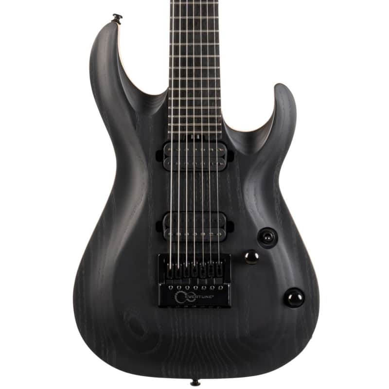 Cort KX707 KX Series 707 EverTune 7-String Electric Guitar. Open Pore Black image 1