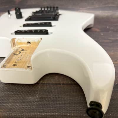 90s Charvel by Jackson DK-065 Dinky SSH Body White w/Plate and Bridge and Pickups image 11