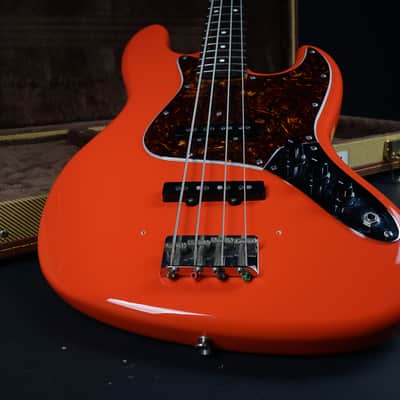 1983 Squier by Fender Jazz Bass - JV Series - Fiesta Red - HSC - Ex Eric Heydock Hollies image 16