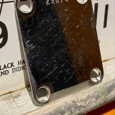 Circa 1958 Fender Stratocaster or Precision Bass guitar neck plate! image 1