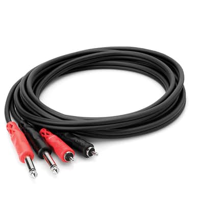 Hosa CPR-206  -  Dual 1/4" TS to Dual RCA Cable, 6m (19.7ft) image 2