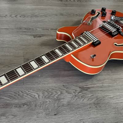 Ibanez AGR63 Hollow Body Electric guitar w/ Bigsby, Vibramate & Gigbag - Gretsch Orange - Gibson wiring harness UPGRADE image 19