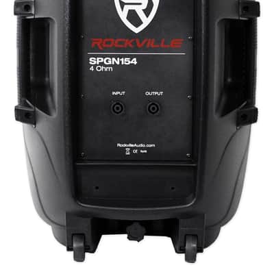 2) Rockville SPGN154 15" 1600w DJ/Pro PA Speakers+Gemini Amplifier+Stands+Cables image 20