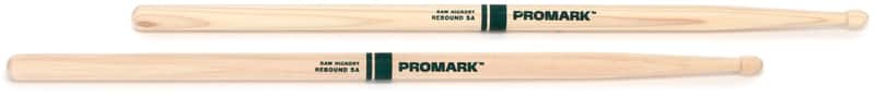 Promark Rebound Drumsticks - Raw Hickory  5A (5-pack) Bundle image 1