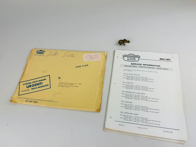 Vox Service Information Package 1968 image 1