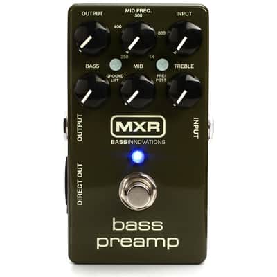 MXR M81 Bass Guitar Preamp Pedal with 3-Band EQ, Cable Bundle image 2