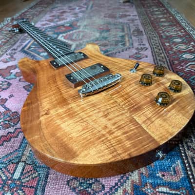 Crow Hill Double Cut - Brazilian board, flamed Koa top image 5