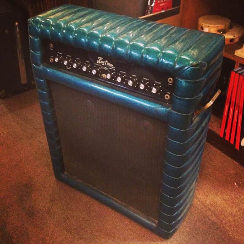 Kustom 150 4x10 combo 70's Green Sparkle Tuck & Roll image 1