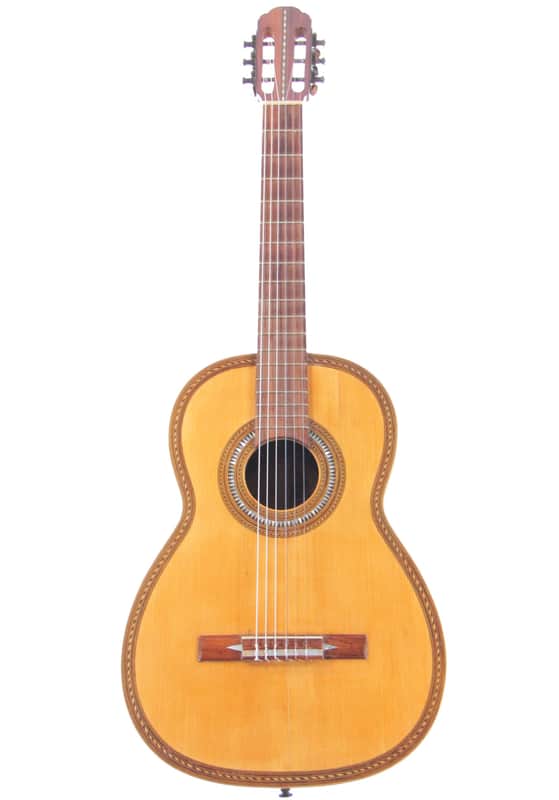 Salvador Sancho ~1915 classical guitar -  nice guitar in Torres style + amazing decorations + video! image 1