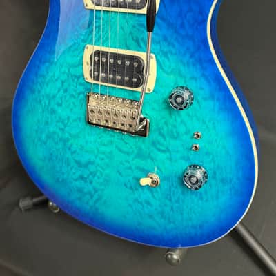 PRS SE Custom 24-08 Quilt Top Electric Guitar Lake Blue w/ Gig Bag image 4