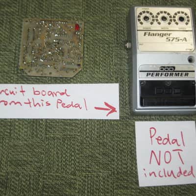 for parts / for repair DOD circuit board with parts on it for 575-A Flanger (Analog Flanger) NO casing, NO bottom plate, NO controls, NO switch, NO knobs, NO jacks, NO wires, NO screws (early to mid 1980s) image 2