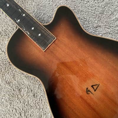 Sunburst Dobro Resonator Guitar, Plywood and Mahogany Body, Maple Neck and Rosewood Fingerboard image 6