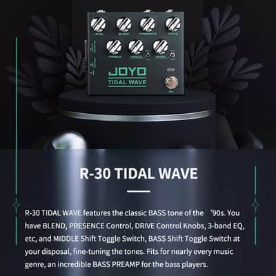 JOYO R-30 Tidal Wave Bass Guitar Pedal Preamp Overdrive +EQ + Noise Reduction + DI image 9