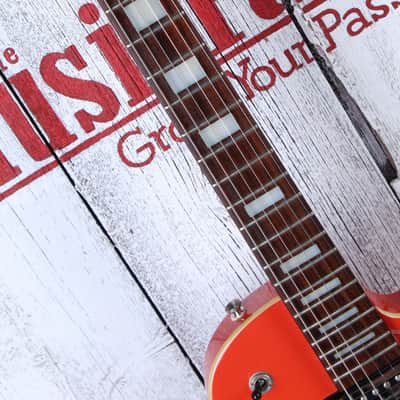 DeArmond M66 Solid Body Electric Guitar Fiesta Red with Hardshell Case image 12