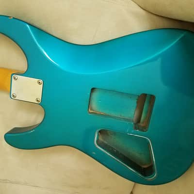 Chandler Super Strat Body And Neck - 80s? 90s? Blue Flame - Similar to Kramer or Jackson image 8