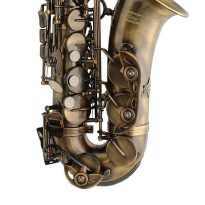 Eb Alto Saxophone Kit – Antique Brass | Sax with Case, Stand & Accessories image 2