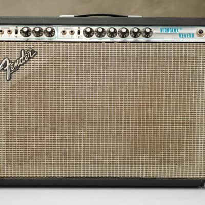 1974 Fender Vibrolux Reverb 40W 2x10" Guitar Combo Amplifier #55930 image 2