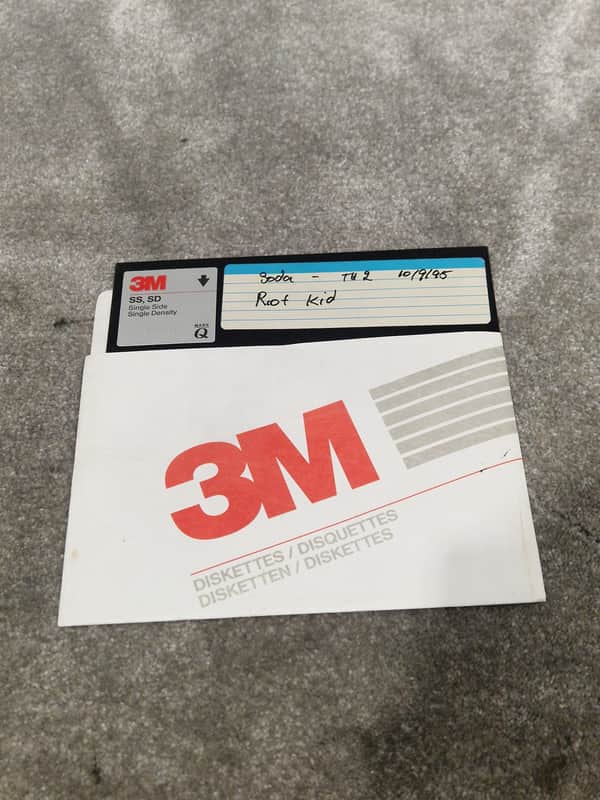 Soda – Britpop Band Collectible Studio Floppy Disk – Very Good w/ Handwritten Project Label image 1