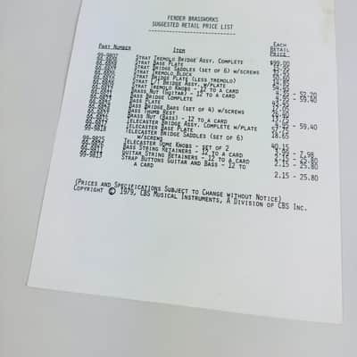 Fender Brassmaster Dealer Paper Set 1980 image 4