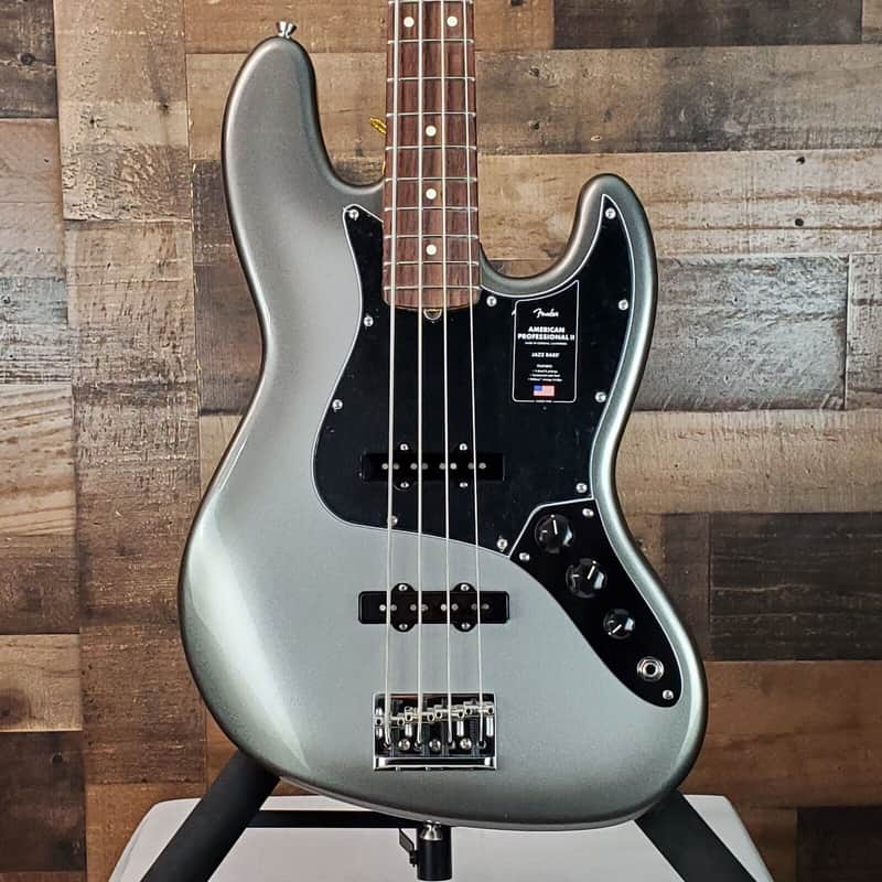 Fender American Professional II Jazz Bass, Mercury Finish, Free Ship, Auth Dealer, 955 image 1