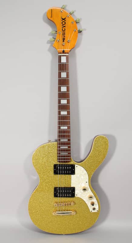 Musicvox Spaceranger Gold Sparkle "Goldmember" Electric Guitar image 1